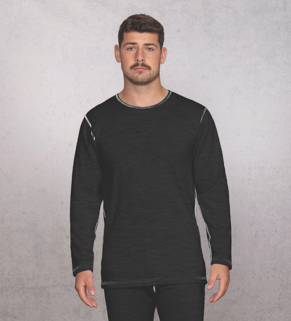 Thermal Rugged Crew Neck Long Sleeve (S, Black)