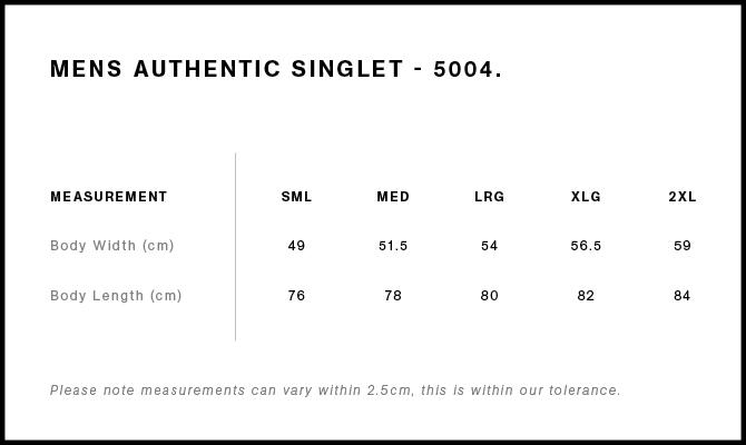 Size Guide - Style 5004