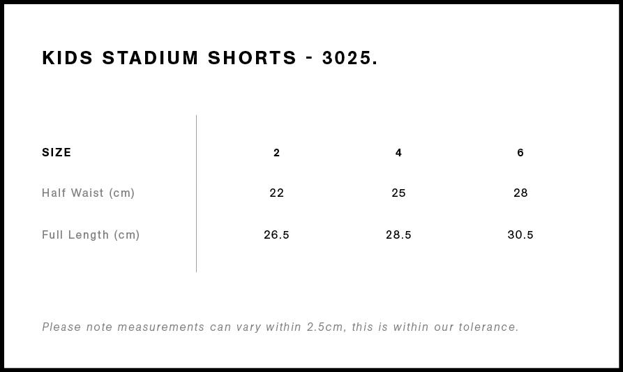 Size Guide - Style 3025