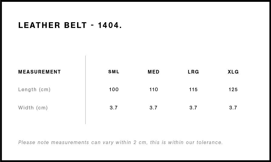 Size Guide - Style 1404