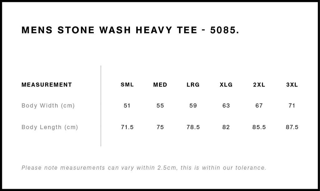Size Guide - Style 5085