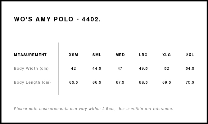 Size Guide - Style 4402