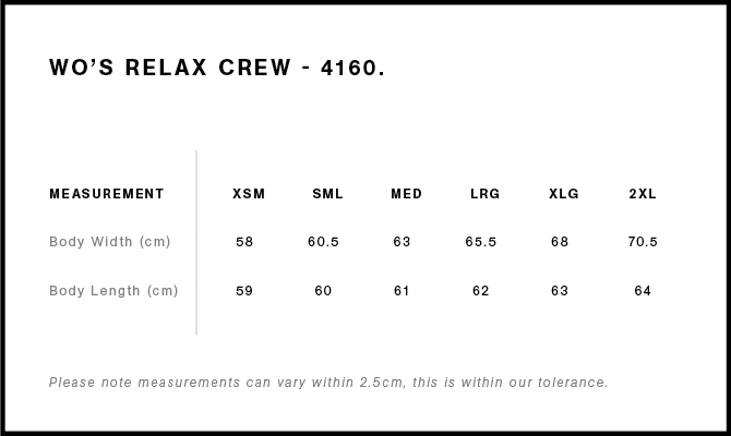 Size Guide - Style 4160