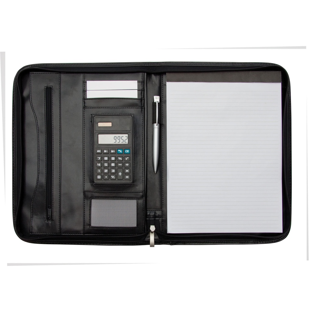 Premium Zip Round Badge/Calculator Compendium A4