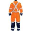 Overall Workzone TTMC-W17 X-Back Cotton Zip Orange/Navy (CTXPCOWX)