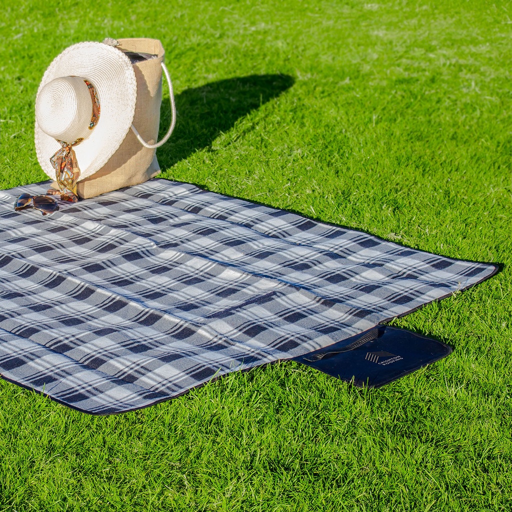 Picnic Tartan Blanket - Black/Grey