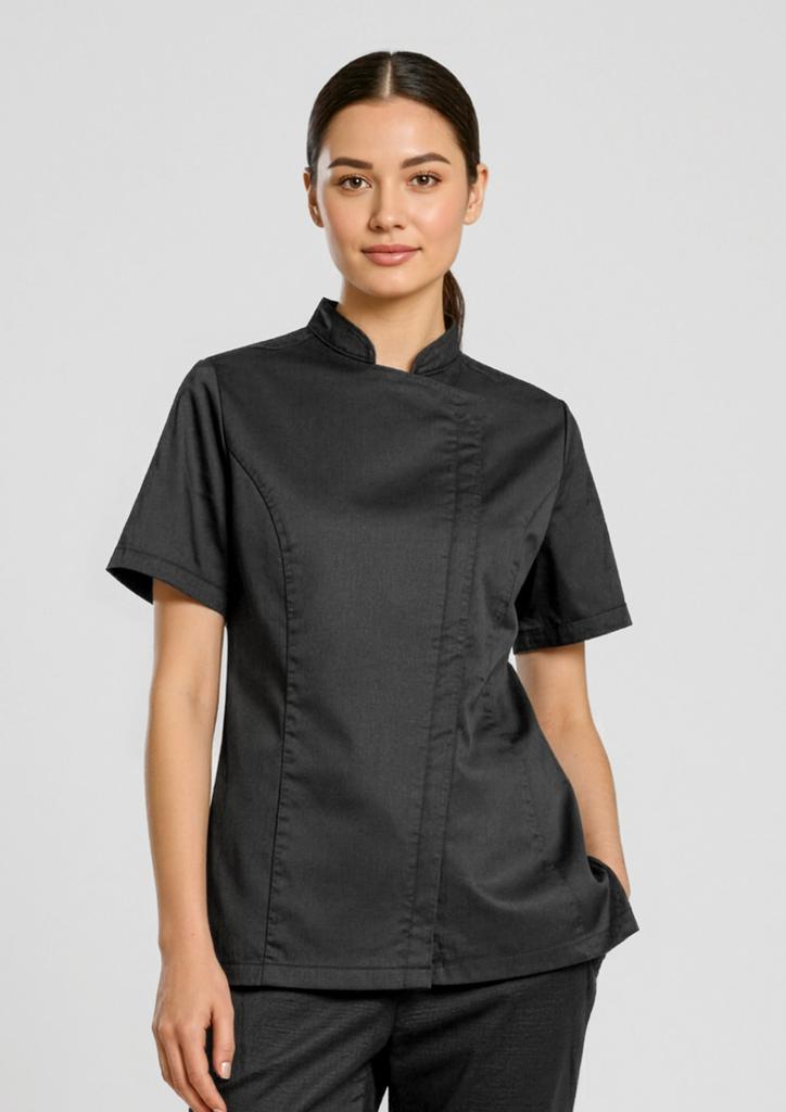 CH330LS - Womens AlOSFMsco Short Sleeve Chef Jacket