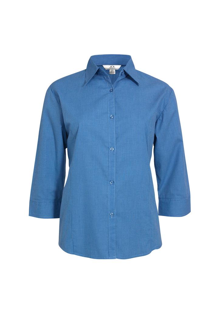 LB8200 - Womens Micro Check 3/4 Sleeve Shirt
