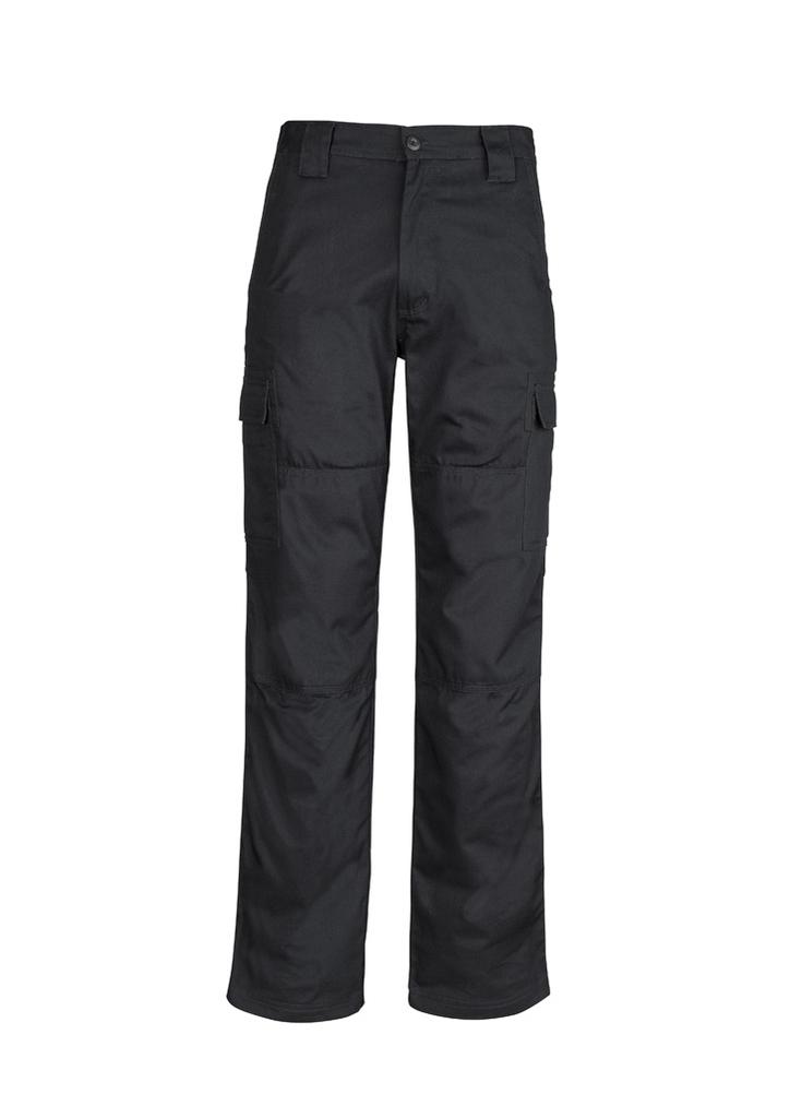 [9401042411334] ZW001S - Mens Midweight Drill Cargo Pant (Stout) (87, Black)