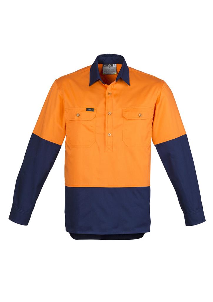 ZW560 - Mens Closed Front Long Sleeve Shirt