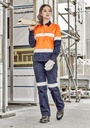 ZWL123 - Womens Industrial Long Sleeve Shirt - Hoop Taped