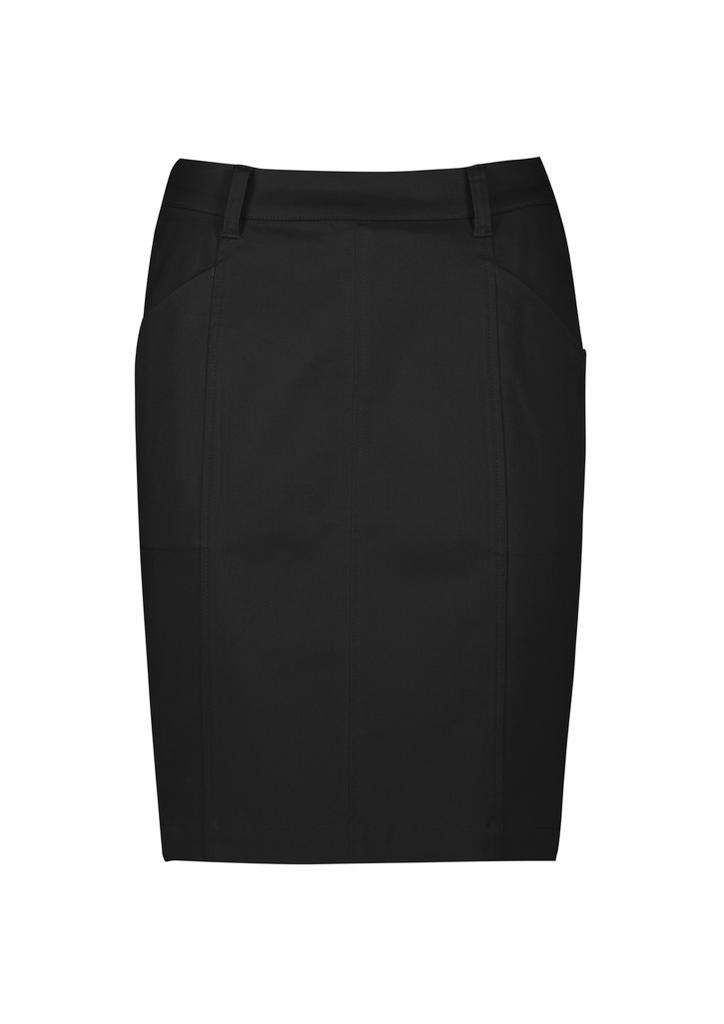RGS264L - Womens Mid Waist Stretch Chino Skirt