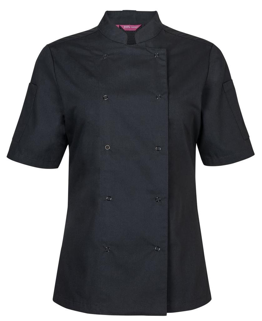 5CJS1 - JBs Ladies S/S Snap Button Chefs Jacket