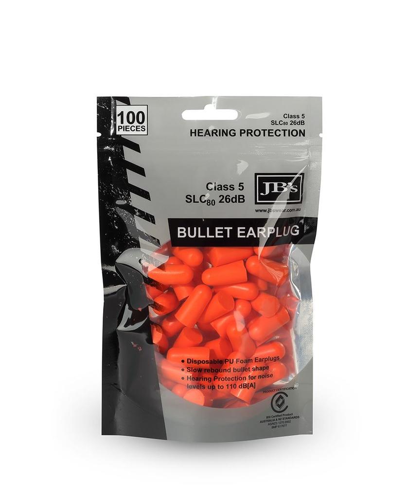 [8P040XX] 8P040 - JBs Bullet Shaped Earplug (100 Pieces)