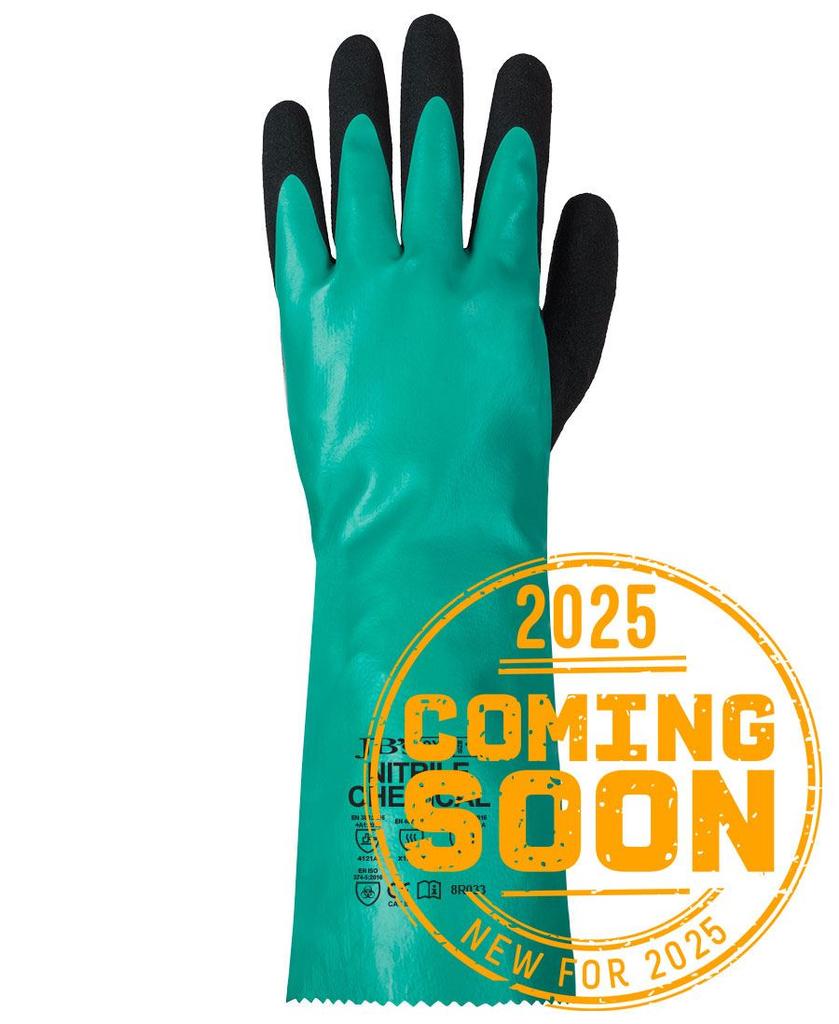 8R033 - JBs Type A Nitrile Chemical Glove Green/Black-M-08