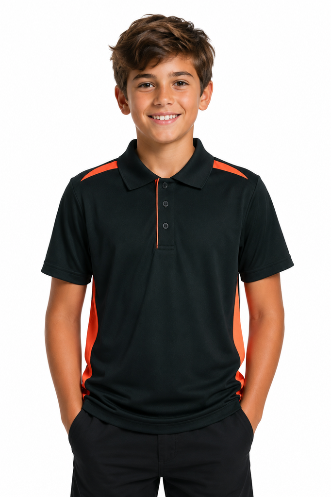 [330502331] 3305 - KIDS PATERSON POLO (4, Black/Ashe)