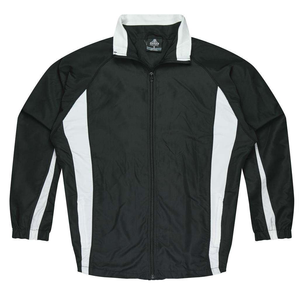 3604 - **EUREKA JNR TRACKTOP BLK/WHITE 6 (6, Black/Gold)