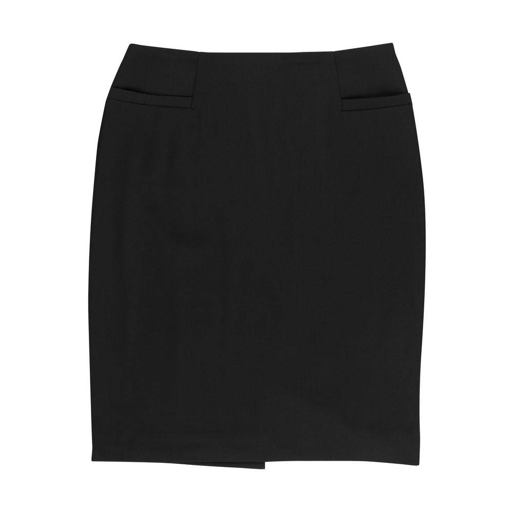 2802 - **LADIES KNEE LENGTH SKIRT (4, Black)