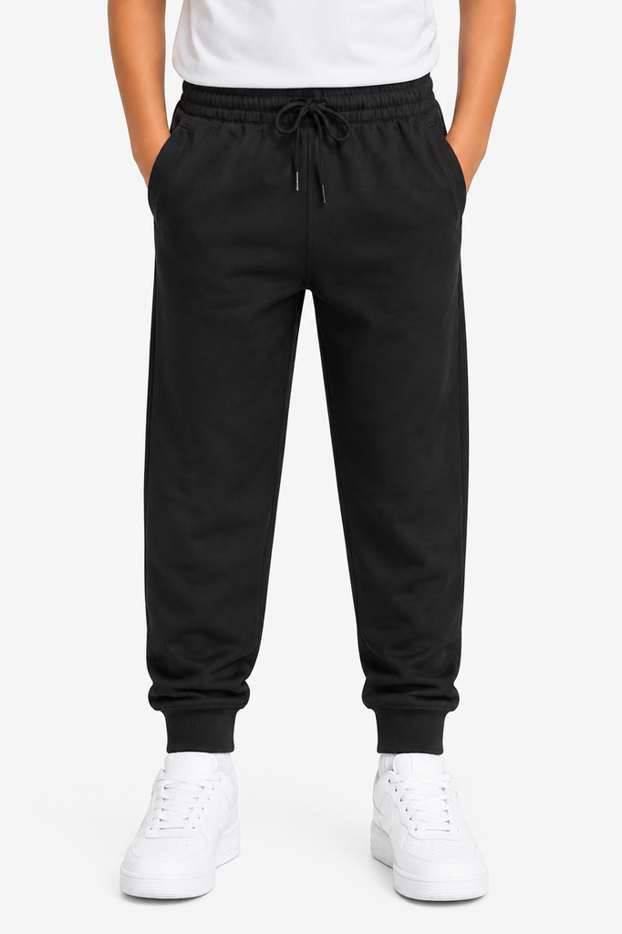 [3608021] 3608 - KIDS TAPERED FLEECE PANT (4, Black)