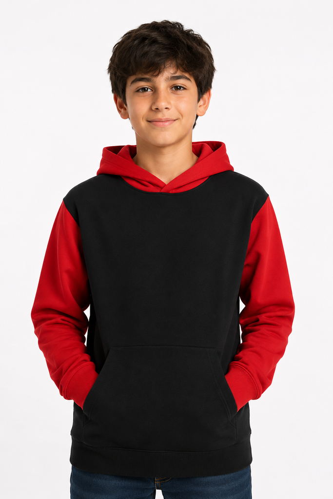 [353002431] 3530 - ** KIDS MONASH HOOD (4, Black/Electric Orange)