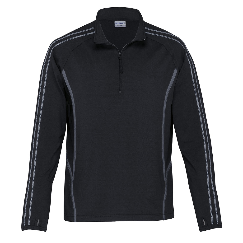 [ODGRFZ-BLACK-CHARCOAL-4XS] ODGRFZ - Dri Gear Reflex Zip Pullover (4XS, Black/Charcoal)