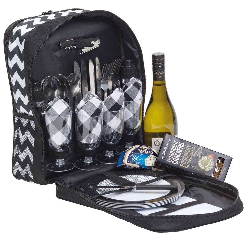 [POOFP-BLACK/WHITE-STANDARD] POOFP - Oasis Family Picnic Set