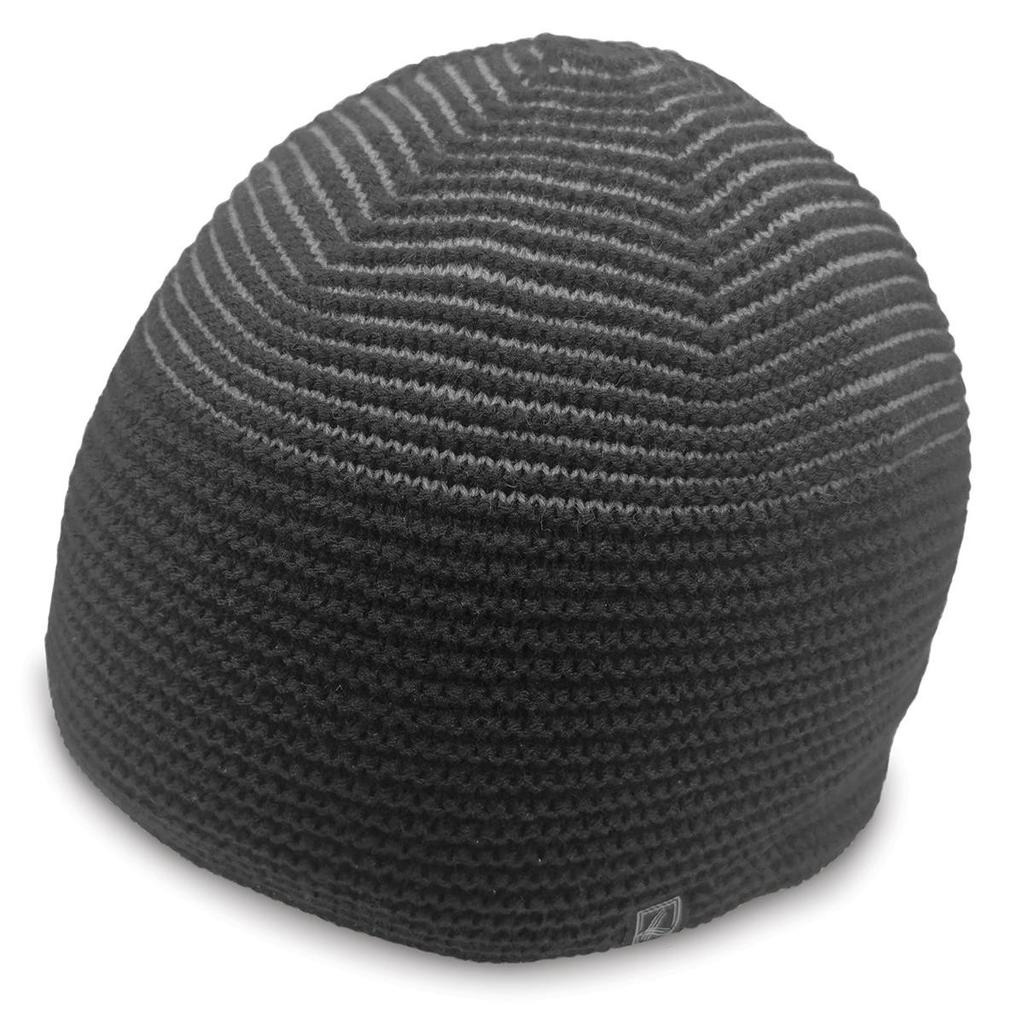 [7468-BL.GY] Ridge Beanie - 7468 (Black,Grey)
