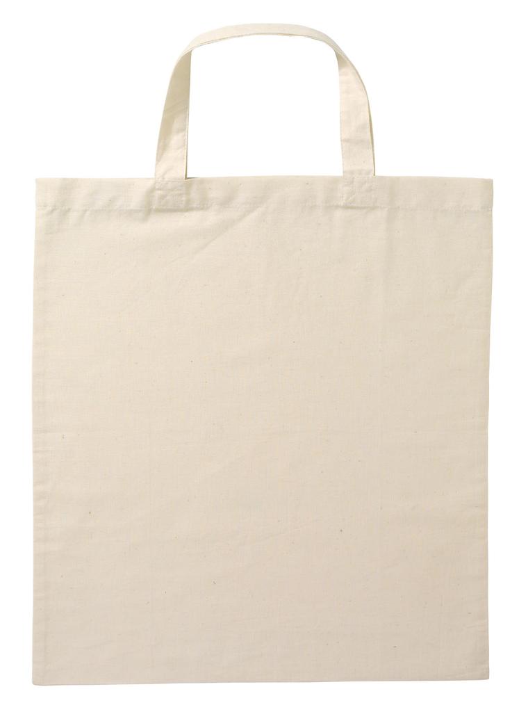 [B106-NL] Calico Bag Short Handle - Natural - B106