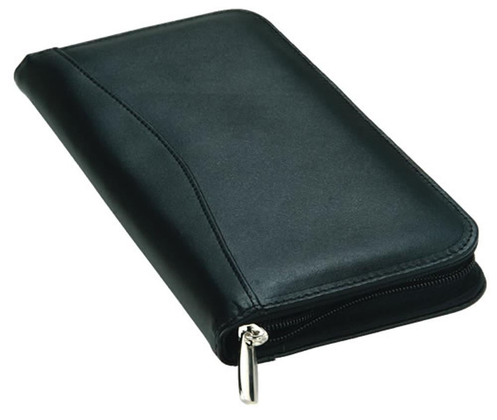 [B253-BL] Leather Travel Wallet - B253