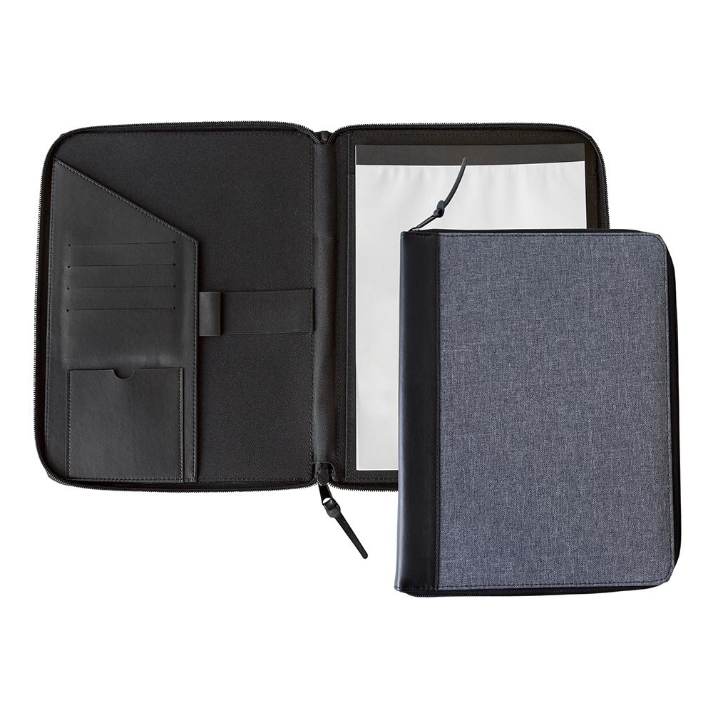 [B2033-GY.BL] Twenty33 A4 Zip Compendium - B2033