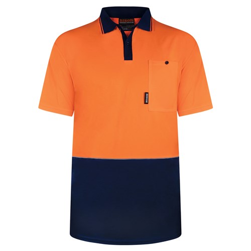 Polo Day Only Polyester Orange/Navy (PDBPO) (S)