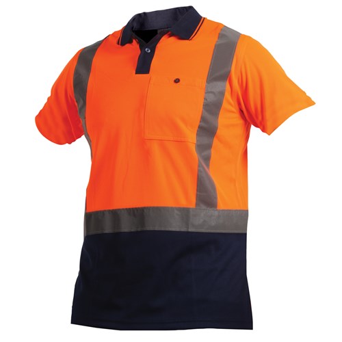 Polo Day/Night Polyester Orange/Navy (PNBPO) (S)