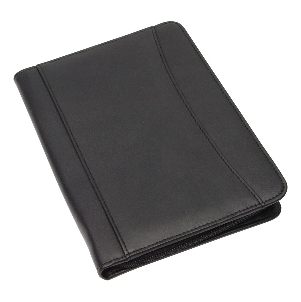 [AM006236] A5 PU Zip Round Compendium