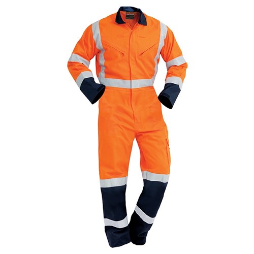 Overall Workzone TTMC-W17 Cotton Zip Orange/Navy (CTPCOLW) (76R)