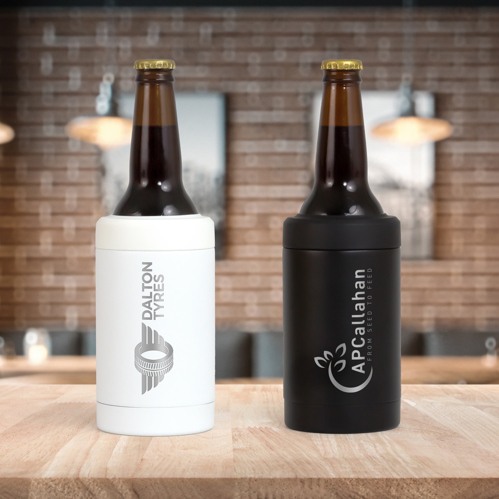 Arctic Bottle Cooler With Opener (White)