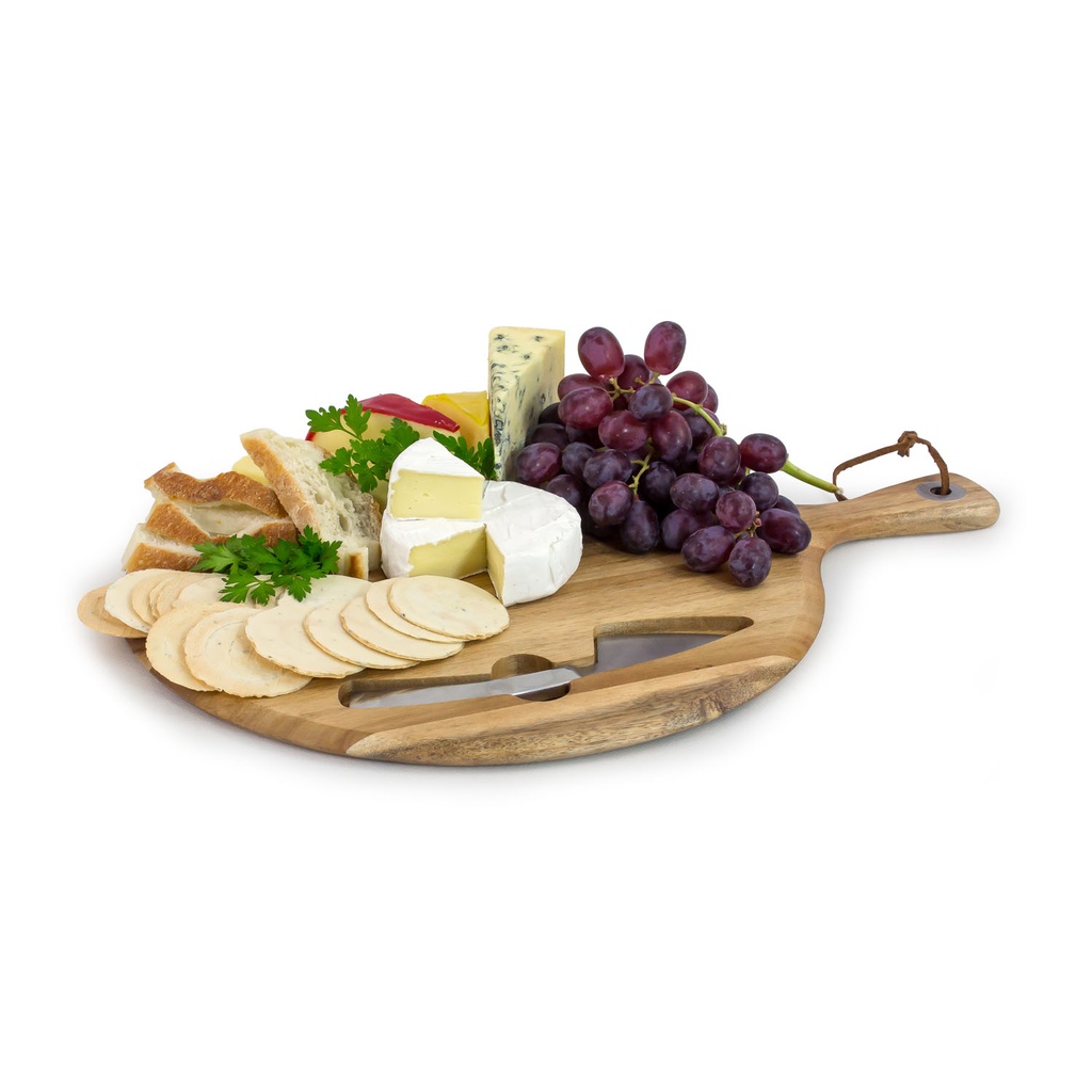 [AM006312] Brie Cheese Board And Knife Set