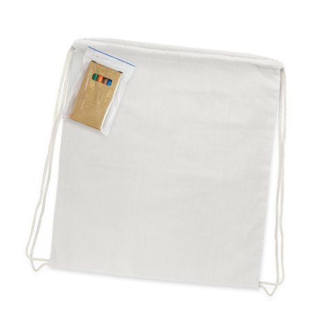 [111686] Cotton Colouring Drawstring Backpack - 113013
