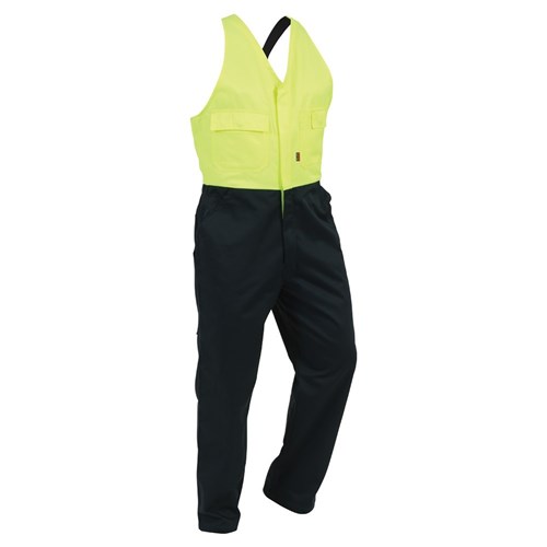 Overall Workzone Easy Action Polycotton Zip Spruce/Yellow (EDZPC) (80R)