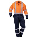 Overall Workzone Day/Night Cotton Zip Orange/Navy (CTPCO)