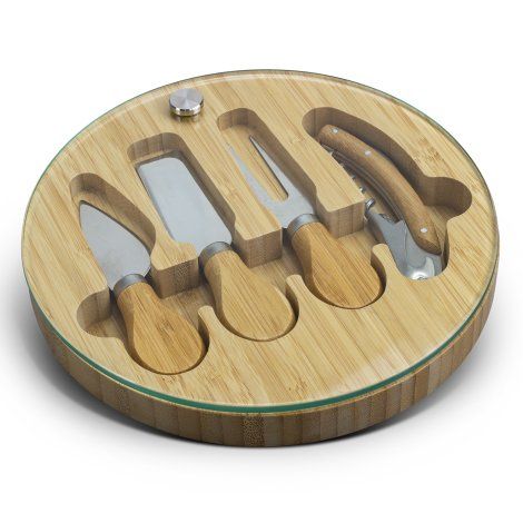 [122340] NATURA Glass & Bamboo Cheese Board - 122342
