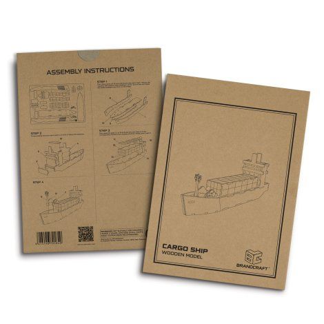 [124038] BRANDCRAFT Cargo Ship Wooden Model - 124038