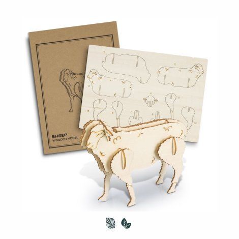 [124101] BRANDCRAFT Sheep Wooden Model - 124048