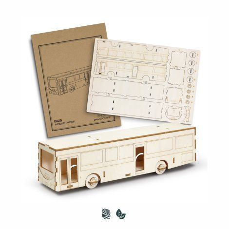 [126705] BRANDCRAFT Bus Wooden Model - 126726