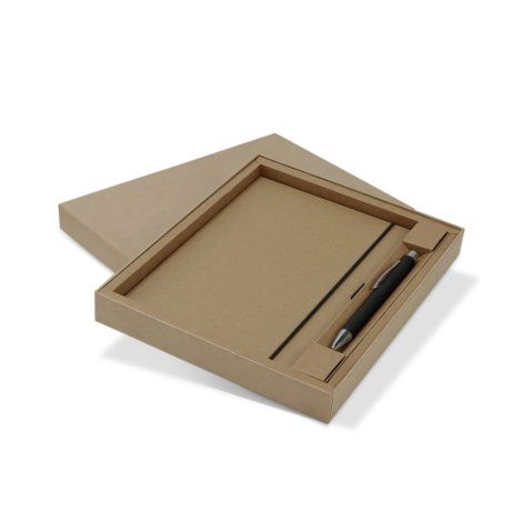 Kraft Notebook and Pen Gift Set - 129676