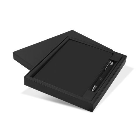 [117086] Kingston Notebook and Pen Gift Set - 129679 (Black)