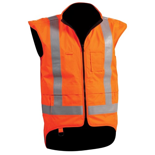 Vest Stamina FR and Antistatic TTMC-W17 Fleece Lined Orange (V47RVEST) (S)