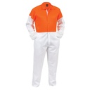 Overall Workzone Lightweight Polycotton Hi-Vis Food Industry Zip White/Orange (FONPCLW)