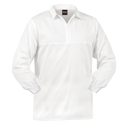 Jerkin Workzone 240gsm Polycotton Food Industry Zip White (JFNPCMW) (XS)