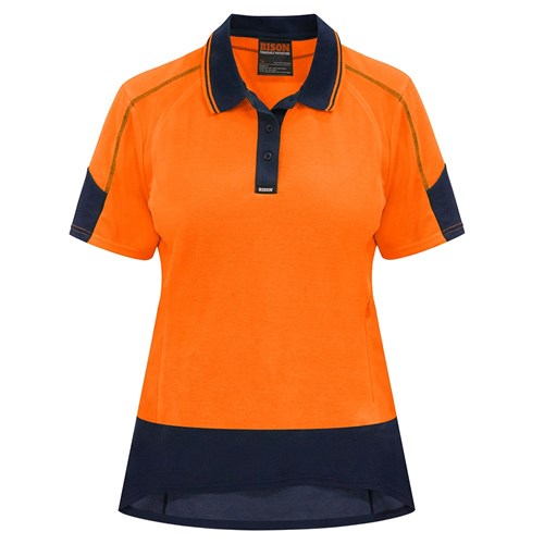 Polo Women's Day Only Quick-Dry Cotton Backed Orange/Navy (8)