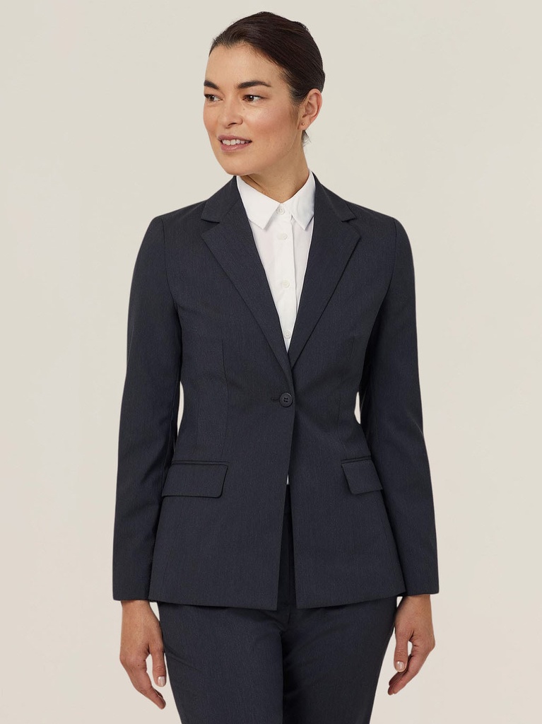 [9400021603852] CAT16H - Poly Viscose Stretch 1 Button Mid-Length Jacket (6)